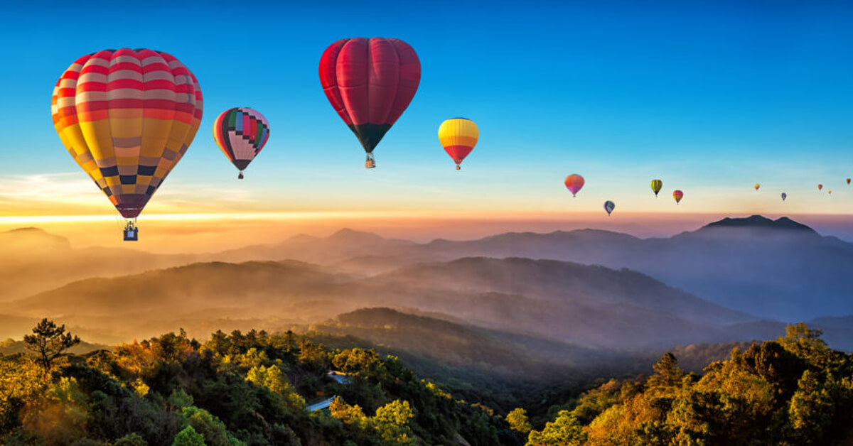 Fotobehang luchtballon