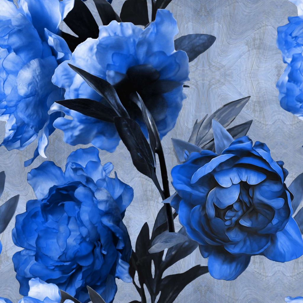Aquarel van blauwe bloemen