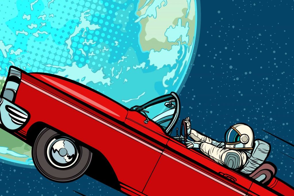 Auto in de ruimte
