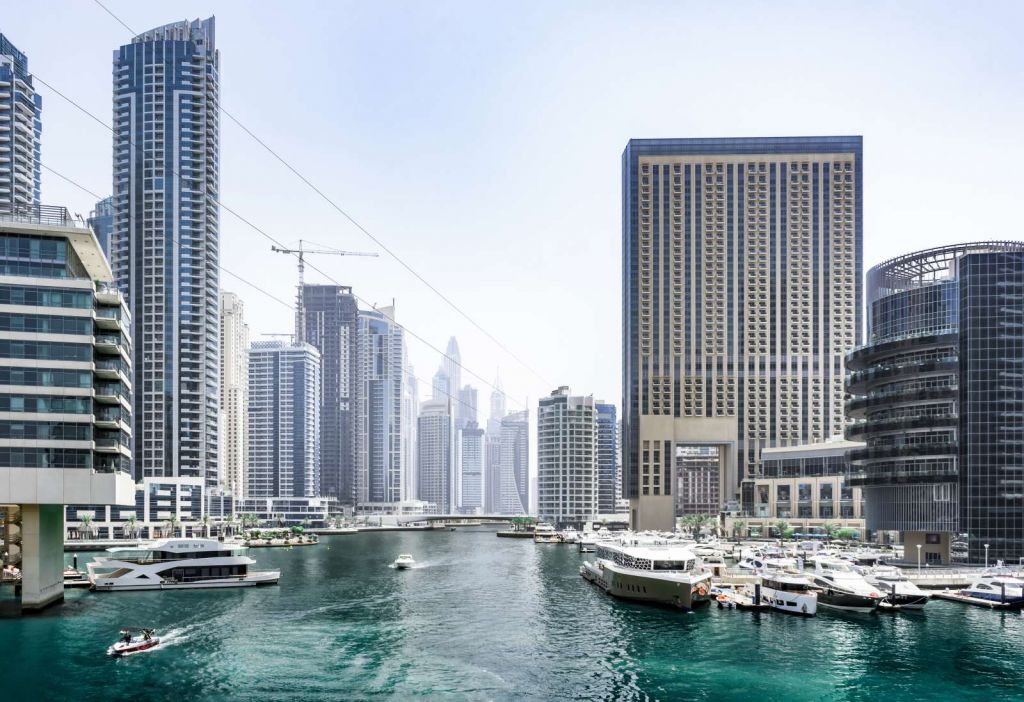 Boten in Dubai Marina