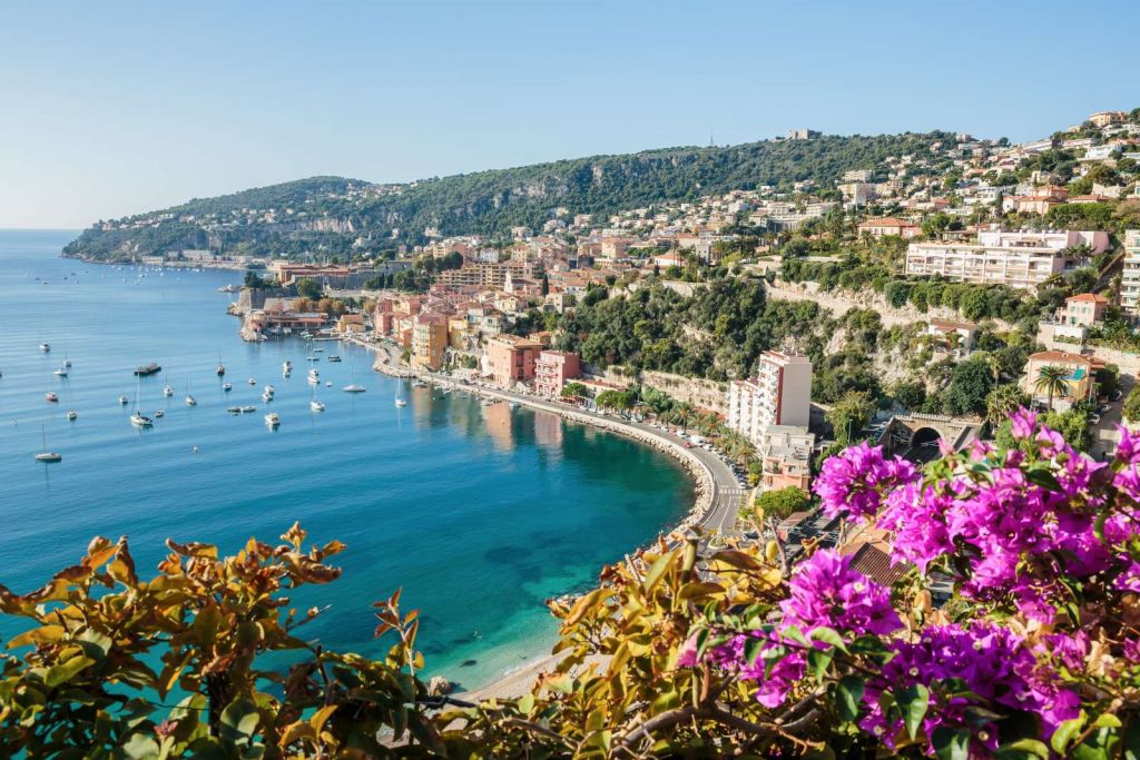 Côte d'Azur in de zomer