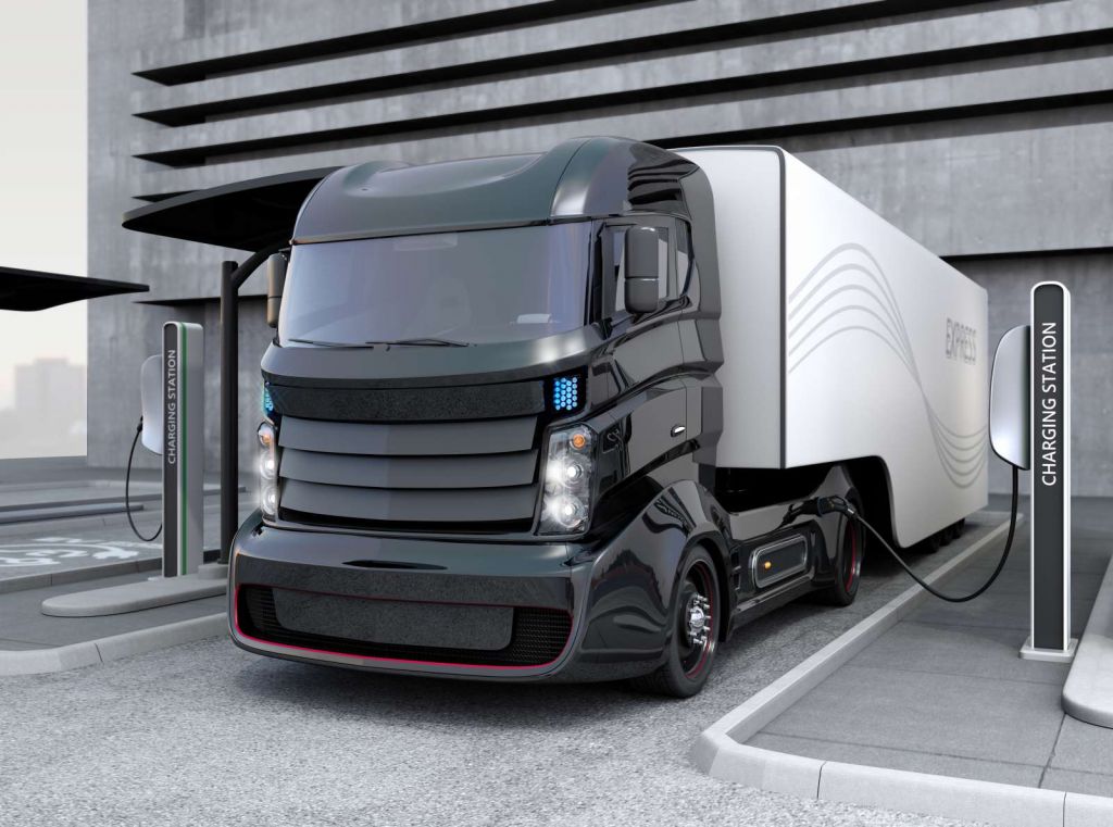 Futuristische vrachtwagen