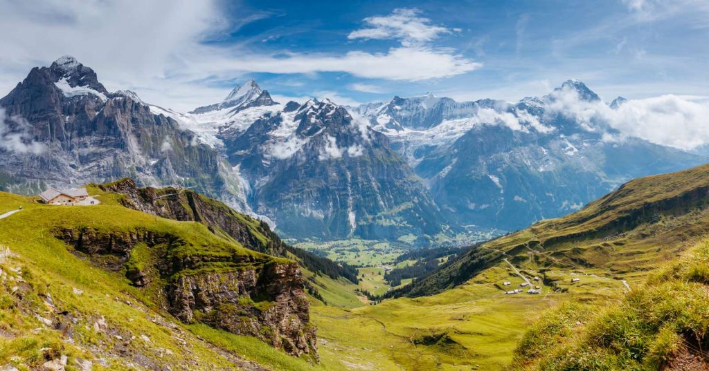 Geweldig uitzicht in de Zwitserse Alpen