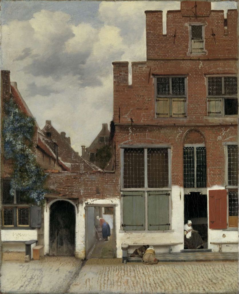 Gezicht op huizen in Delft