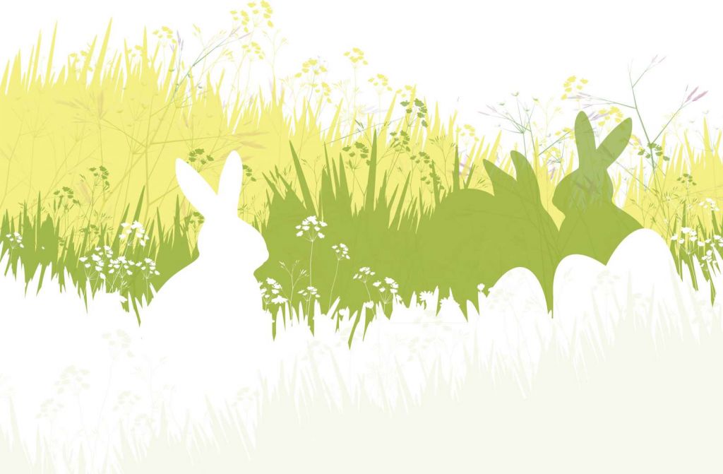 Gras met konijnen