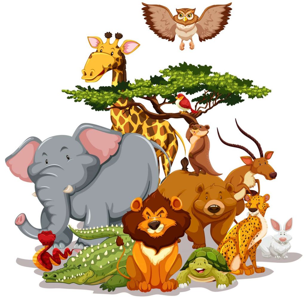 Groep wilde dieren