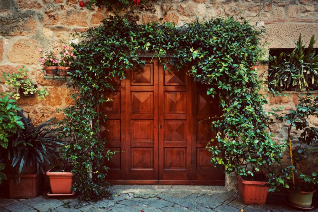 Houten deur in Italië