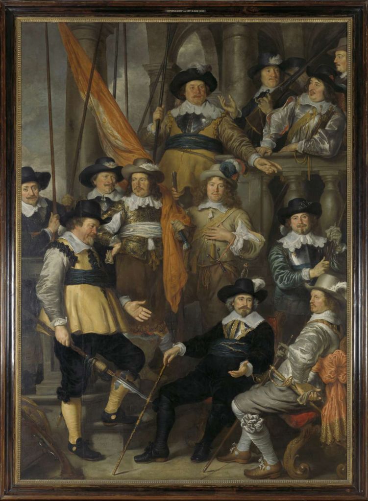 Officieren en andere schutters van wijk XVIII in Amsterdam