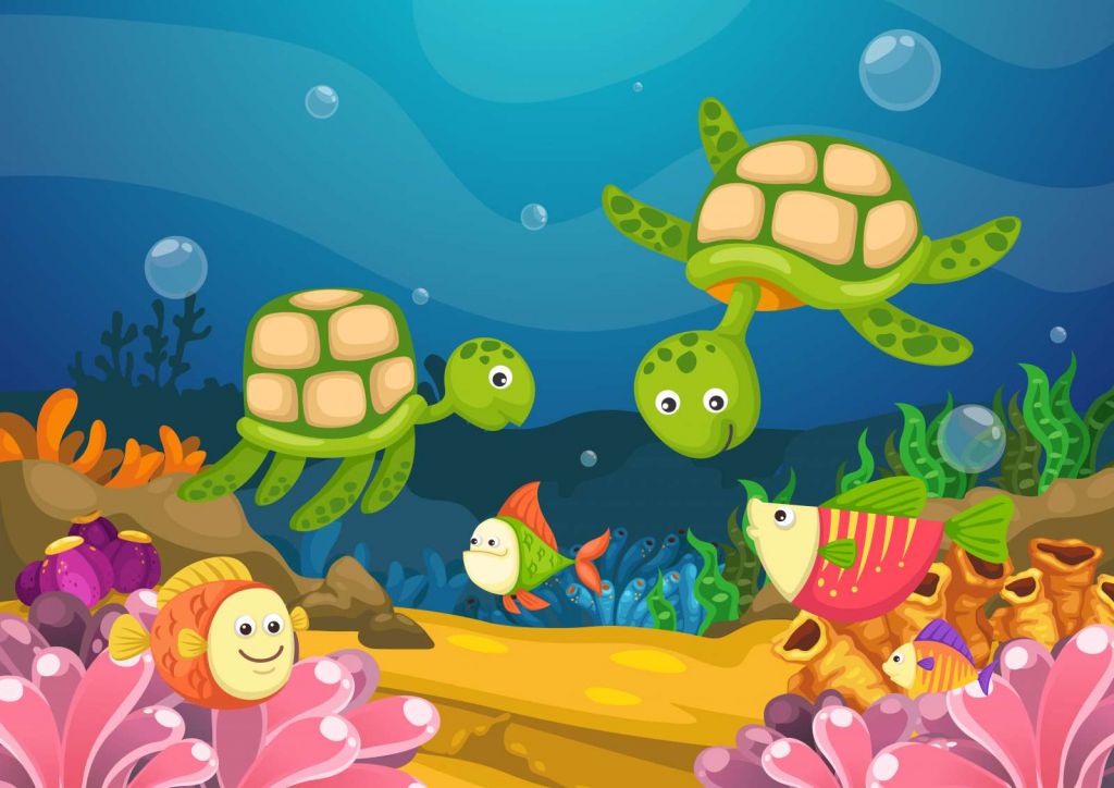 Onderwaterleven ontwerp voor kinderen