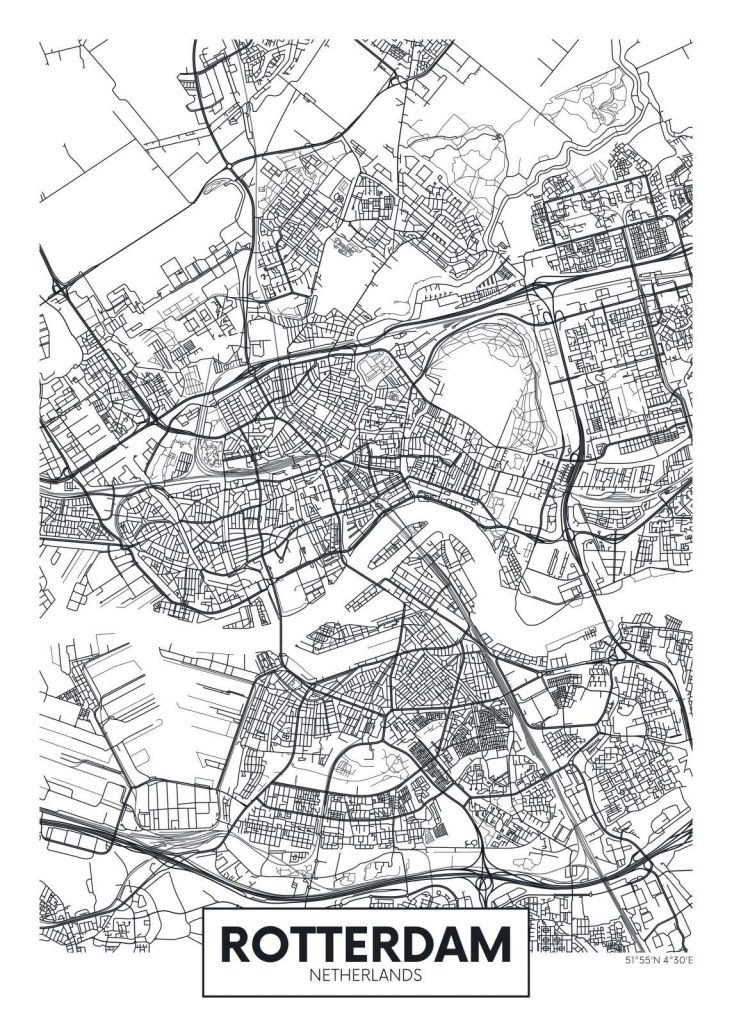 Rotterdam vector plattegrond
