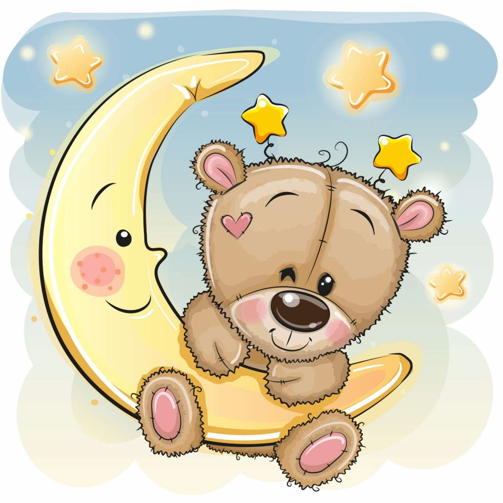 Teddybeer met de maan