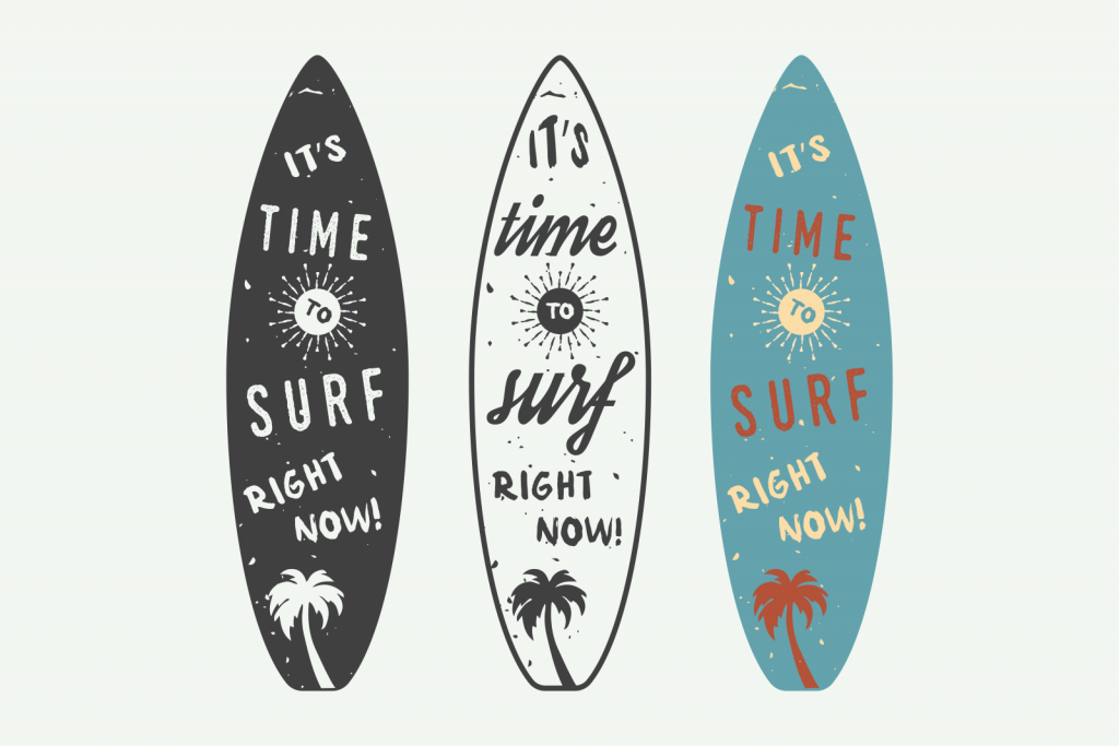 Verschillende surfboards