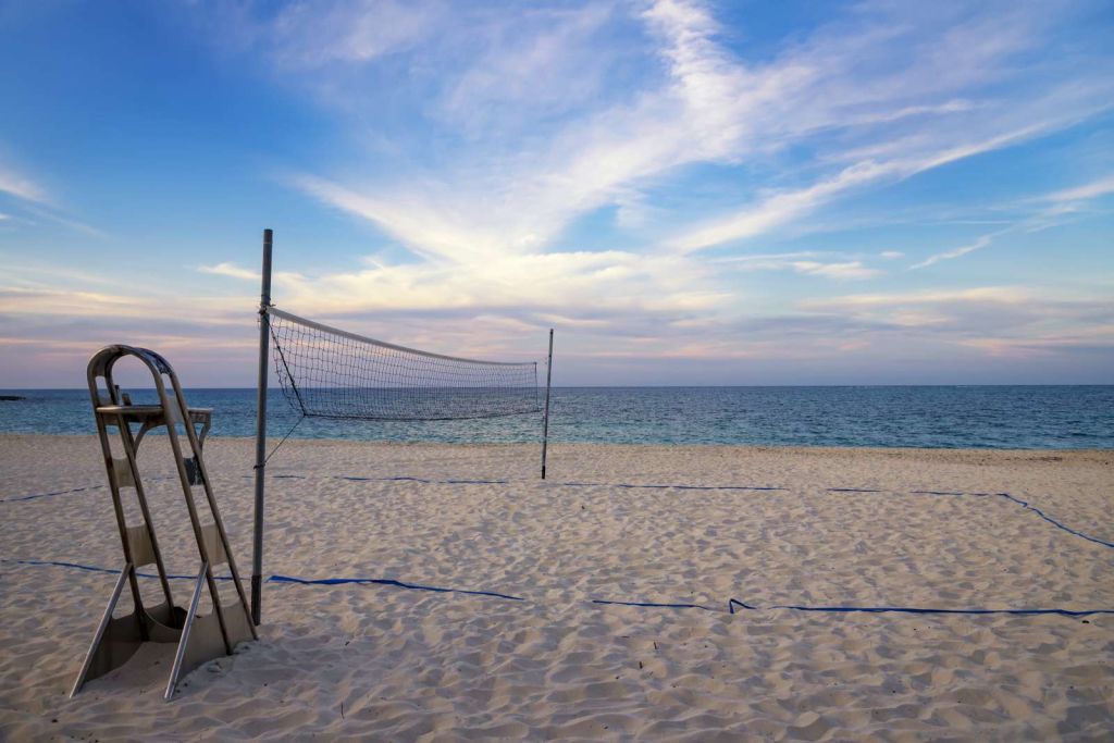 Volleybalveld op het strand