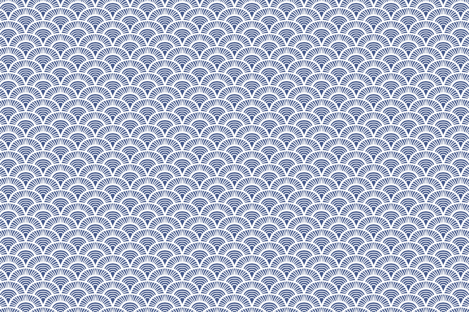 Blauwe golfjes print