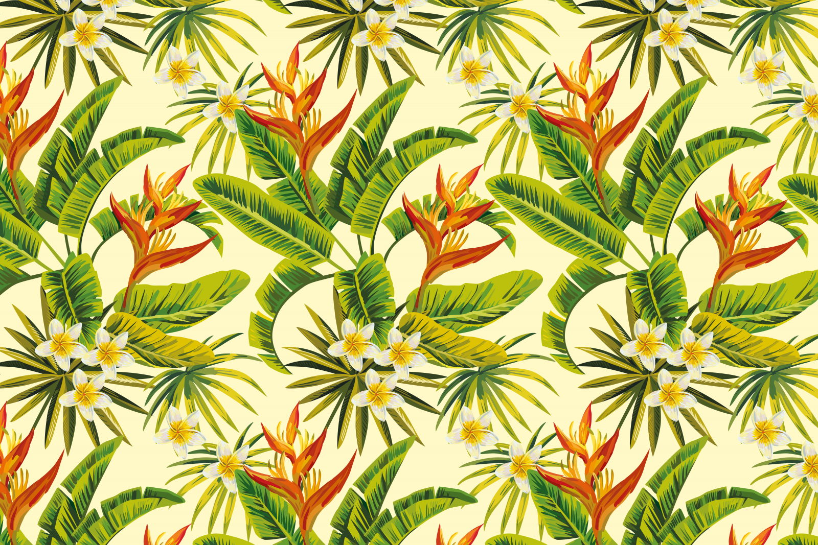 Bloemen en bladeren print