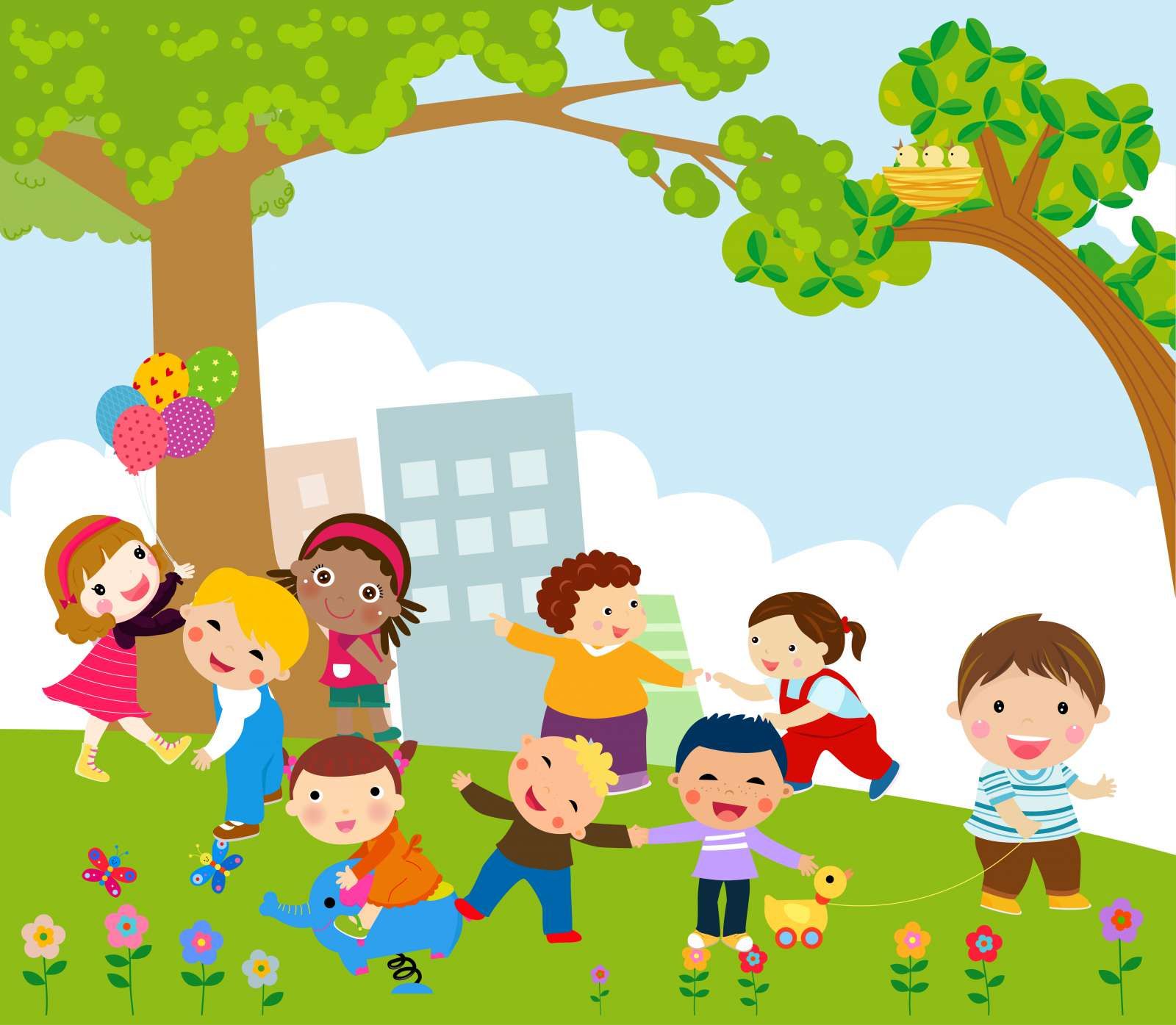 Kinderen aan het spelen