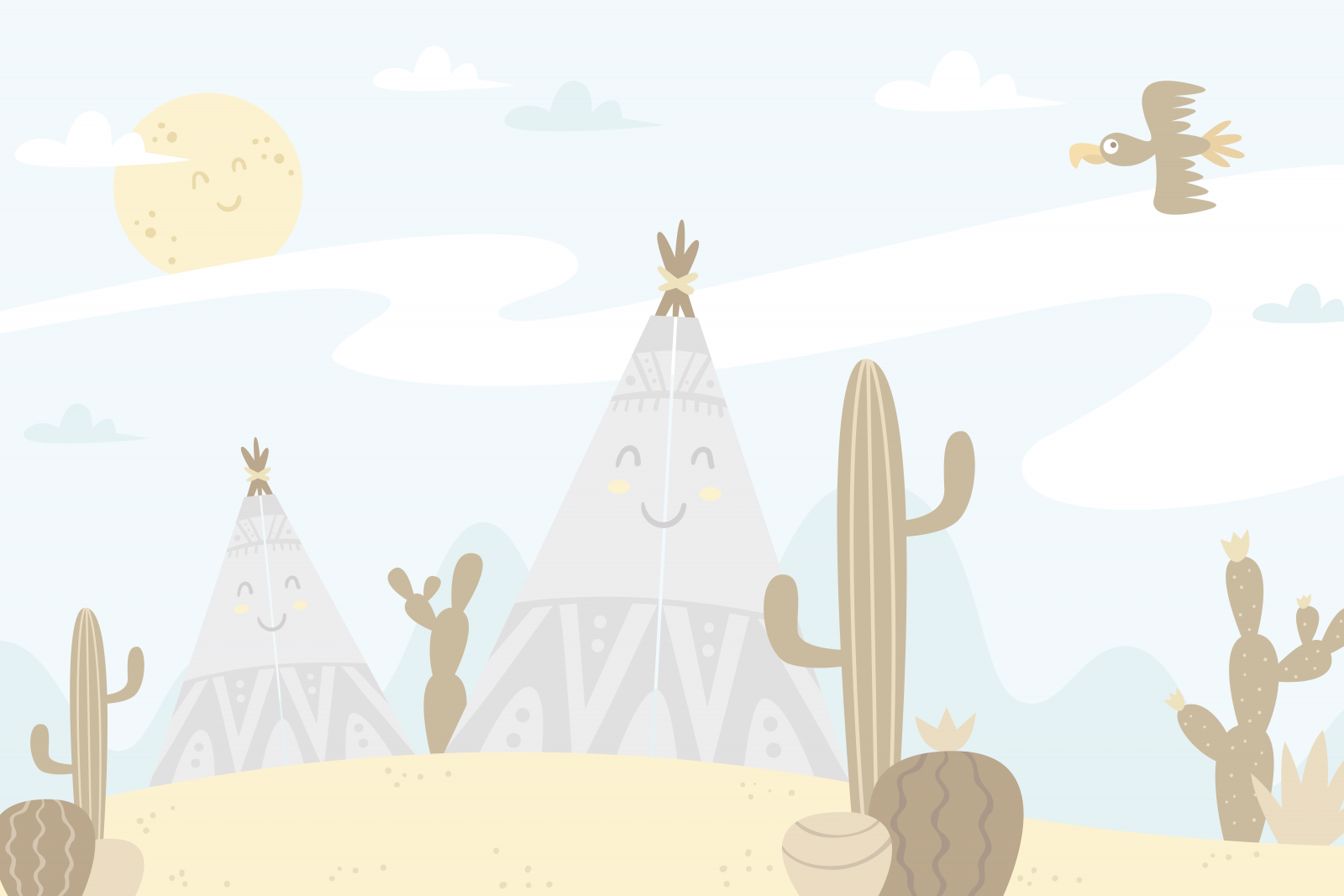 Kinderlijk woestijn design