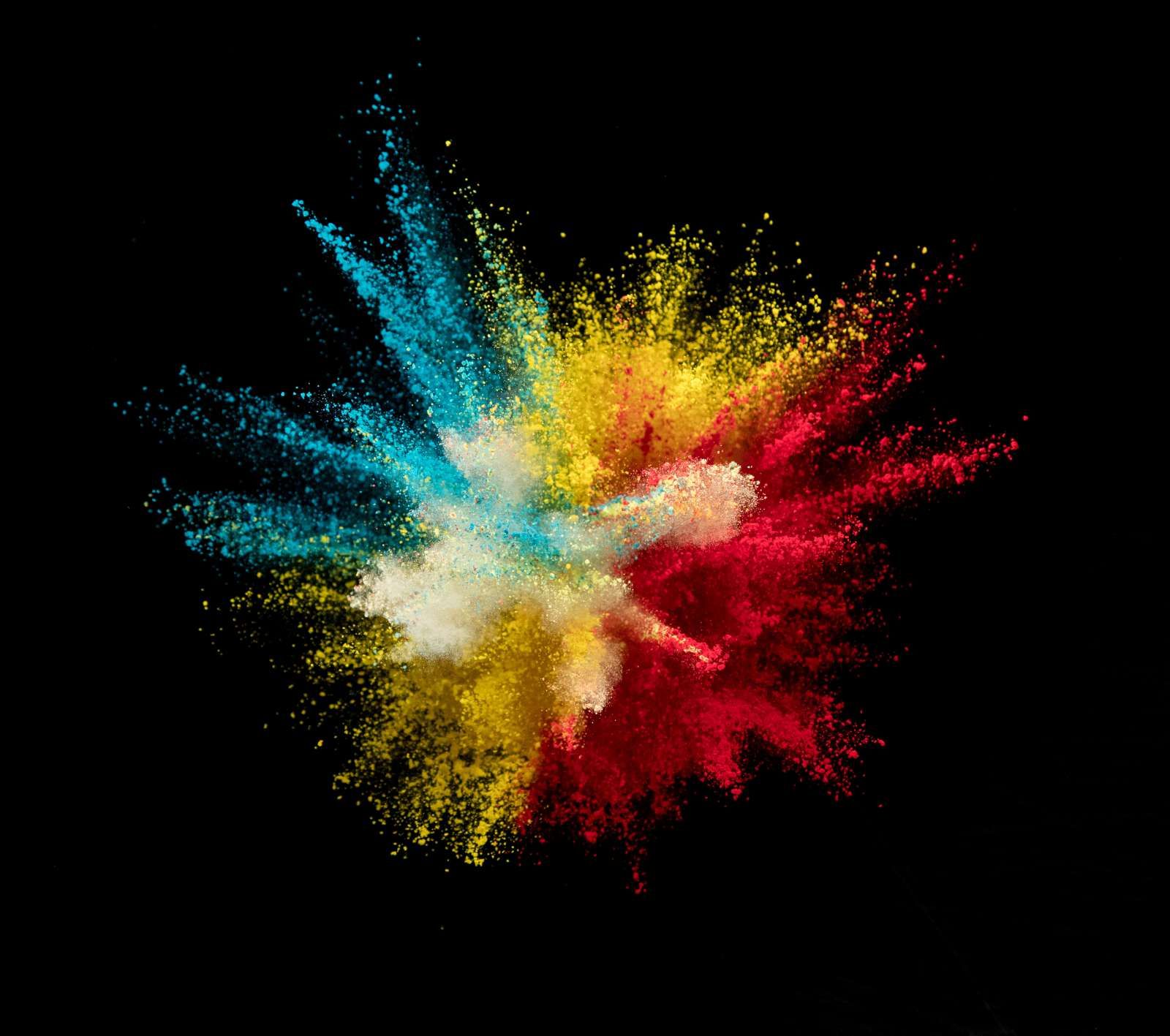 Kleurpoeder explosie