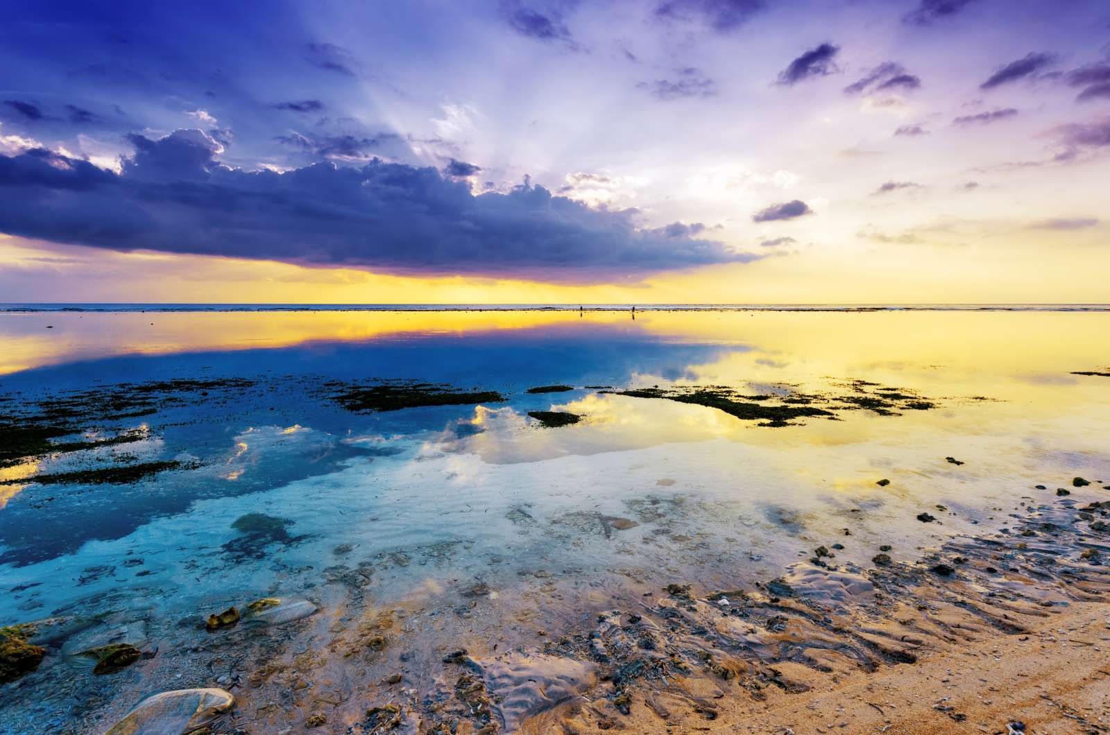 Strand met kleurrijk effect