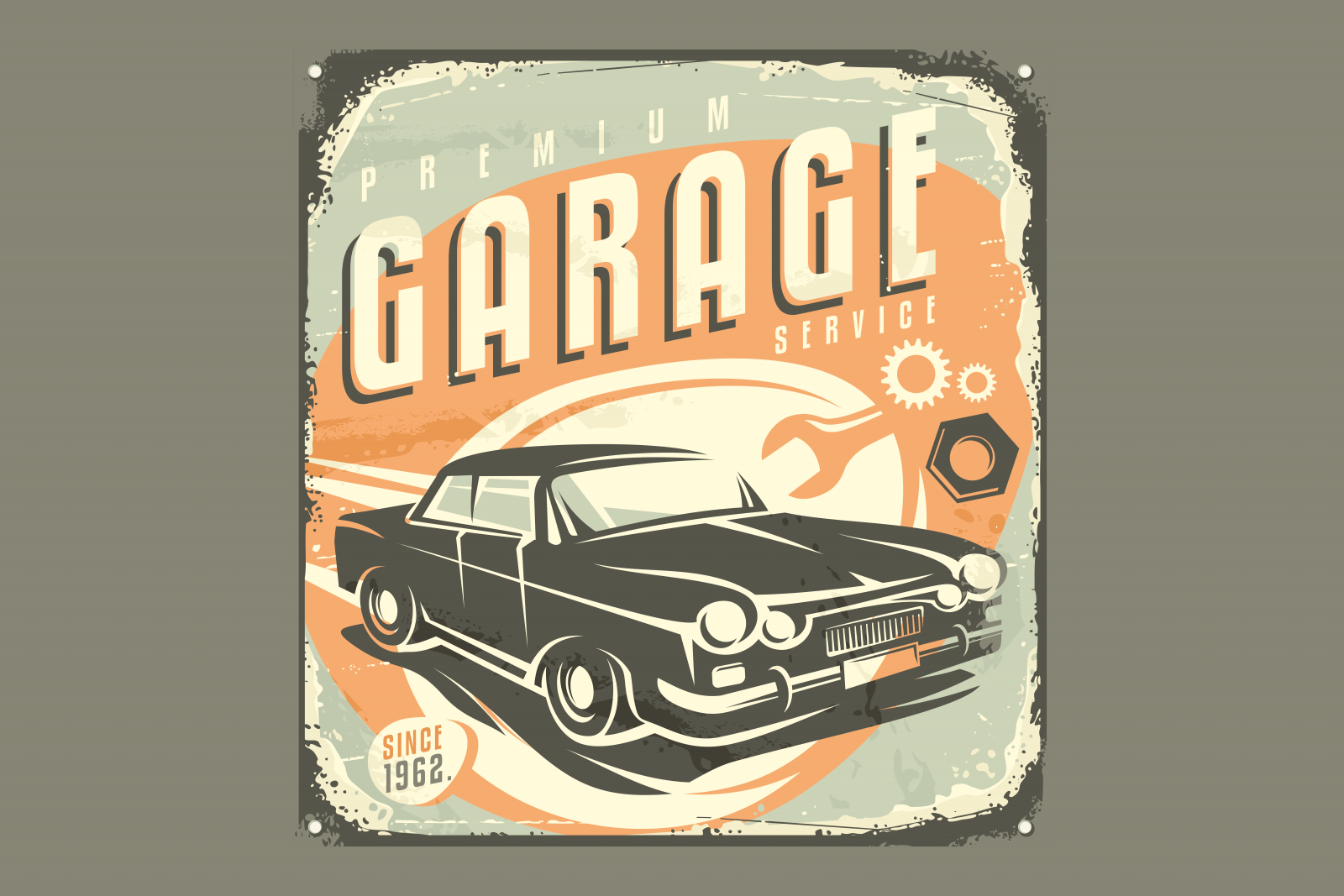 Vintage auto embleem