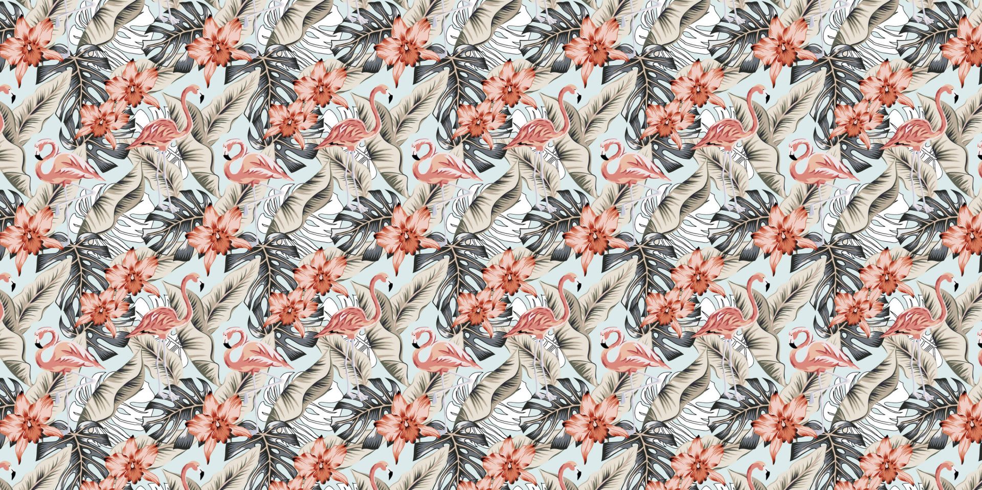 Tropische roze flamingo