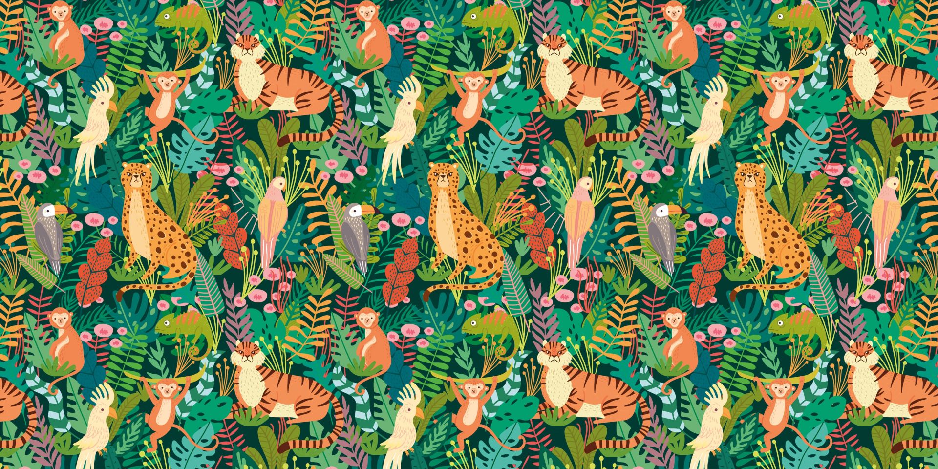 Kleurrijke dieren patroon