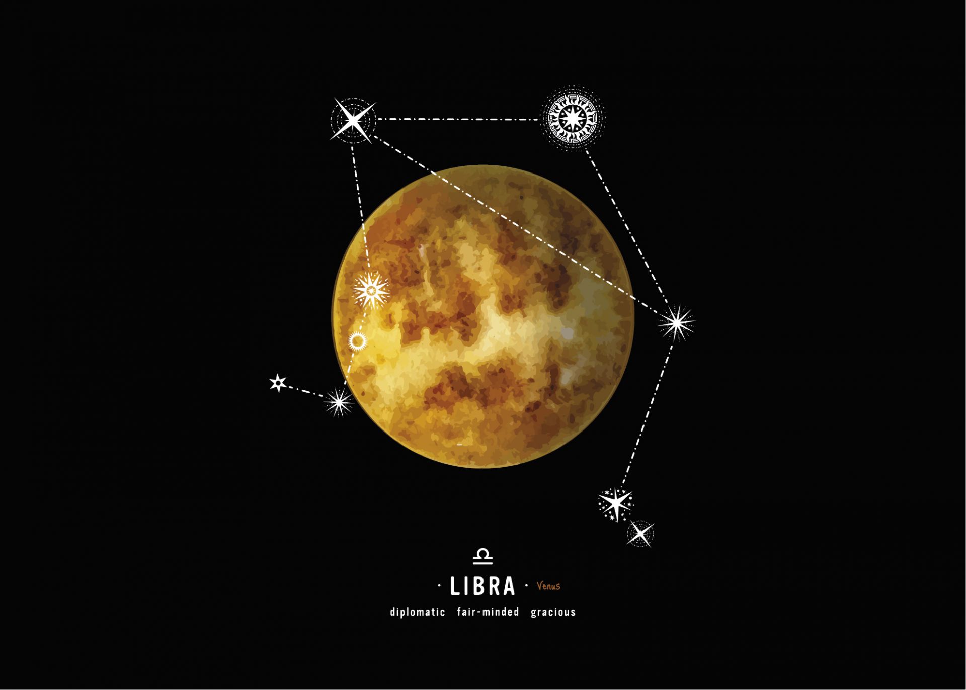 Sterrenbeeld planeet Weegschaal 