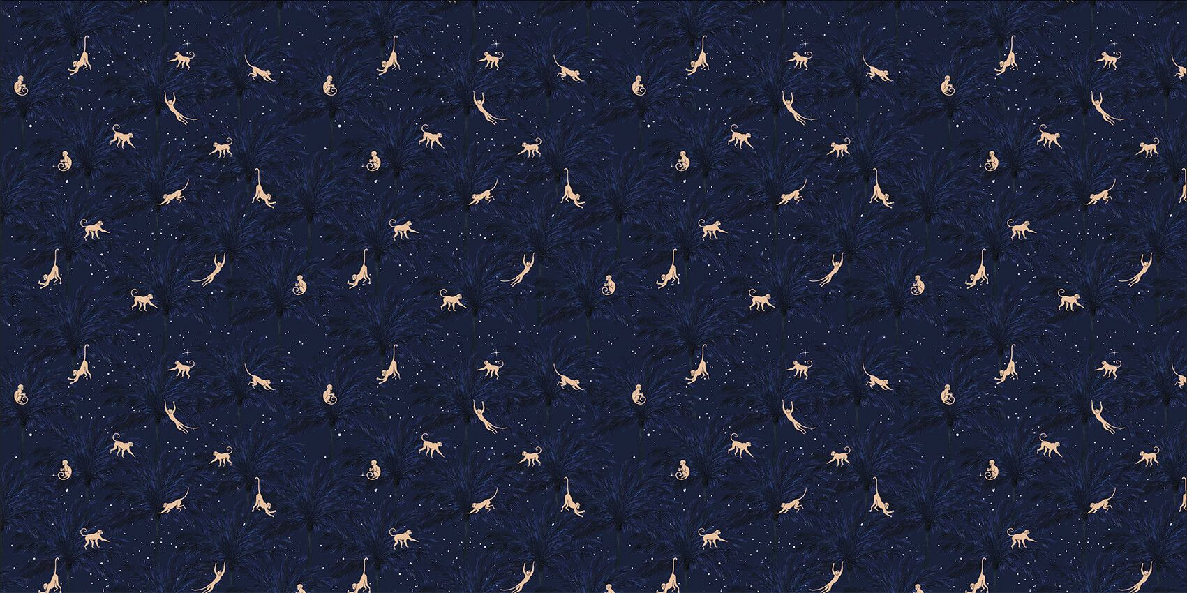 Tropische apen - blauw